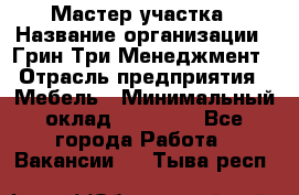 Мастер участка › Название организации ­ Грин Три Менеджмент › Отрасль предприятия ­ Мебель › Минимальный оклад ­ 60 000 - Все города Работа » Вакансии   . Тыва респ.